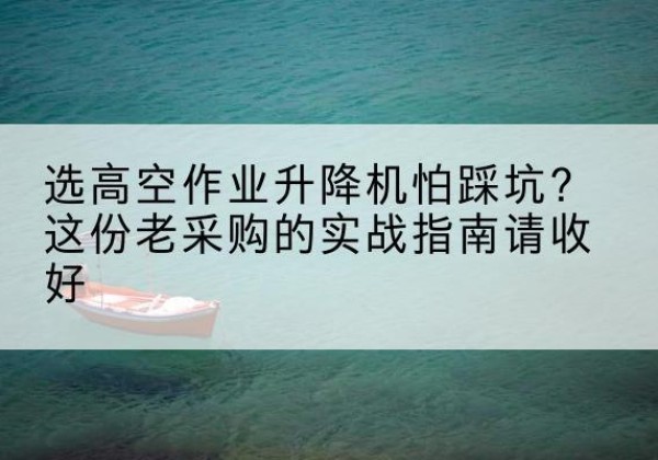 疏附高空作业升降机厂家推荐-选高空作业升降机怕踩坑？这份老采购的实战指南请收好
