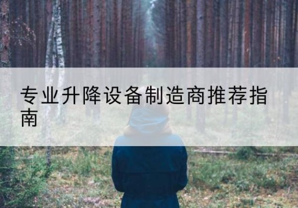 疏附电动剪叉升降平台厂家-专业升降设备制造商推荐指南